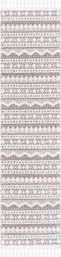 Vista 3 de SAFAVIEH Tapete grueso marroquí con borlas, 2 pies 2 pulgadas x 9 pies, color marfil y beige, no desprende pelusa y de fácil cuidado, 0.75 pulgadas