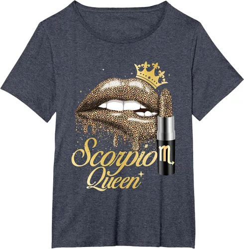 Vista 10 de Scorpio Queen - Zodiac Sign Horoscope Birthday T-Shirt Negro
