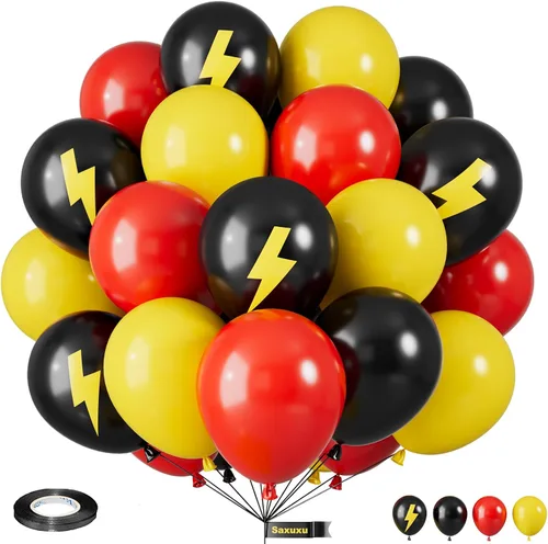 Vista 32 de Globos azules y negros, globos de graduación de 12 pulgadas, globo de látex de confeti azul oscuro, negro, blanco, plateado metálico, para niños