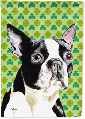 Vista 194 de Caroline's Treasures SS4442GF Affenpinscher Bandera de jardín con retrato de trébol del día de San Patricio para buzón, bandera decorativa