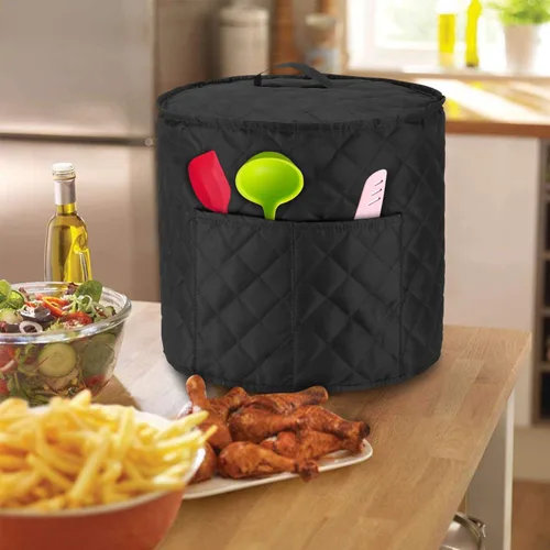 Vista 7 de LUXJA Cubierta antipolvo compatible con olla instantánea de 6 cuartos de galón, funda de tela con bolsillos para olla instantánea