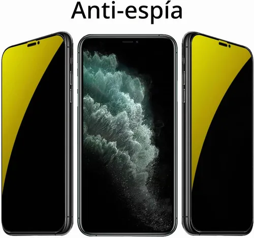 Vista 2 de Espejo de vidrio templado antiazul, protector de pantalla anti-espía, película antiespía para iPhone 11 Pro Max/iPhone XS Max, 6.5 pulgadas