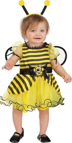 Vista 3 de Disfraz de abeja para bebés con vestido, alas y diadema