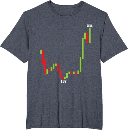 Vista 52 de Funny Day Trading Comprar Baja Venta Alta Stock Trading Camiseta Negro