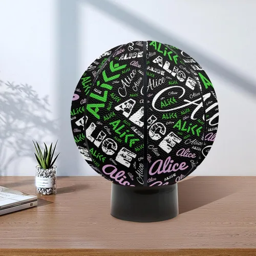 Vista 5 de Balón de baloncesto personalizado con nombre, todo nombre impreso, regalo deportivo personalizado, tamaño 7 (29.5") / tamaño 5 (27.5"), regalo