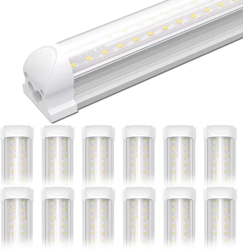 Vista 12 de SHINESTAR Luces LED de tienda de 4 pies, 40 W, 5000 lúmenes, 5000 K, luz LED para tienda, súper brillante, 75% de ahorro de energía, tubo de luz T8