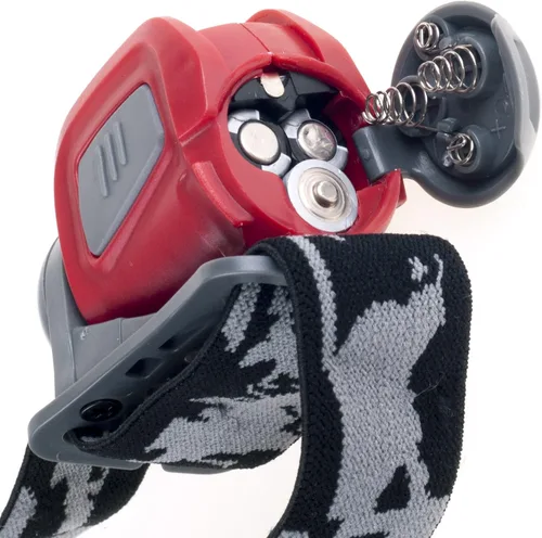 Vista 4 de Wakeman Outdoors - Linterna frontal LED ligera con 3 modos y bombillas CREE de 100 lúmenes (rojo)