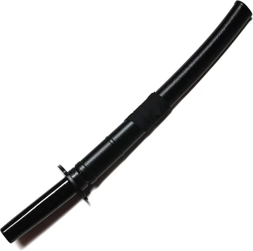 Vista 6 de E-BOGU Conjunto de equipo de entrenamiento de arte marcial con vainas de plástico y protector de mano Tsuba (negro)