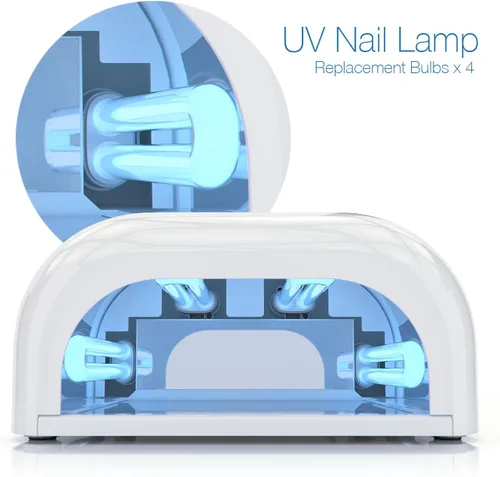 Vista 3 de nailstar Secador de lámpara de uñas UV de 9 W en forma de U de 365 nm - Paquete de 4