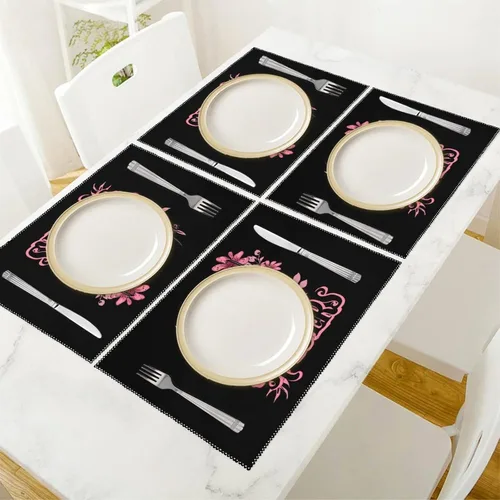 Vista 5 de Spider Spiders Placemats Set of 6 Resistant Table Mats Washable Place Mats for Dinner Party Table Decoration
