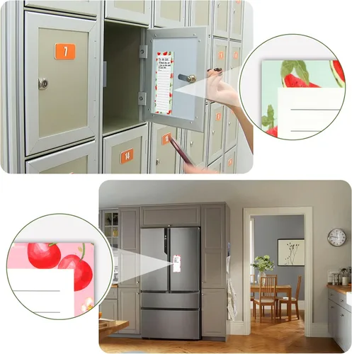 Vista 6 de Joyberg Paquete de 4 Blocs de Notas Magnéticos para Refrigerador, Bloc Magnético de Lista de Compras para Refrigerador, Bloc Magnético de Lista