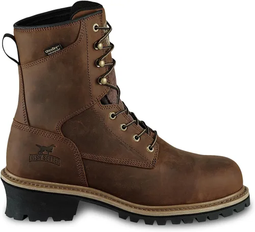 Vista 5 de Irish Setter, Mesabi, para hombre, 8.0 in, impermeable, puntera de seguridad de acero, bota de leñador