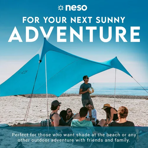 Vista 2 de Neso Gigante - Carpa de Playa Portátil Refugio Solar - Toldo de Sombra de Playa Ligero - Fácil Instalación para Salidas Familiares - Esquinas