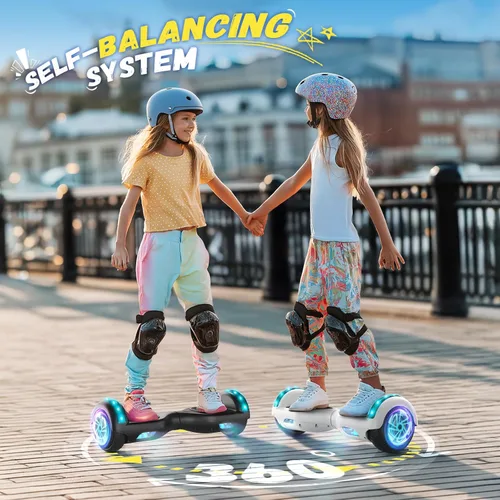 Vista 4 de SISIGAD Patinetes para niños de 7 a 12 años, con altavoz Bluetooth integrado y ruedas de luces coloridas de 6.5 pulgadas, scooter de equilibrio