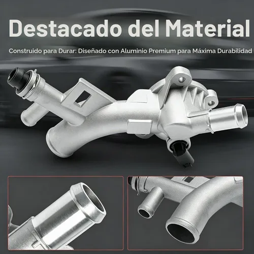 Vista 3 de Kit de salida de agua de carcasa de termostato de refrigerante del motor compatible con Chevy Cruze Sonic Trax Buick Encore 2011-2021 de 1.4 L
