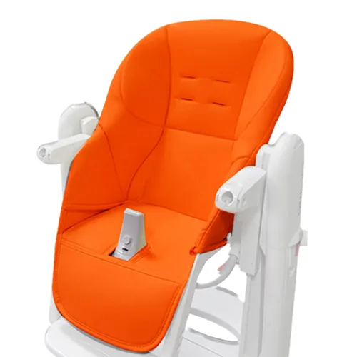 Vista 10 de LAFANDE Fundas para silla alta para bebé, cojín para silla de comedor de bebé, cojín transpirable, piel sintética con asiento acolchado para Peg