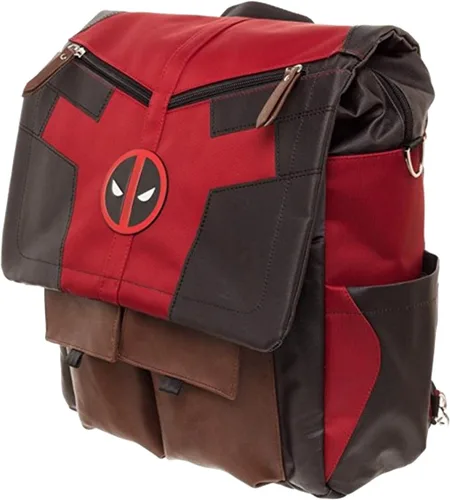 Vista 2 de Backpack Marvel Deadpool - Bolso bandolera convertible inspirado en el disfraz, Multi