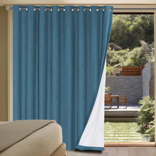 Vista 41 de H.VERSAILTEX Cortinas 100% opacas con aislamiento térmico, texturizadas, de lino, con bloqueo completo de calor y luz, para sala de estar y Negro
