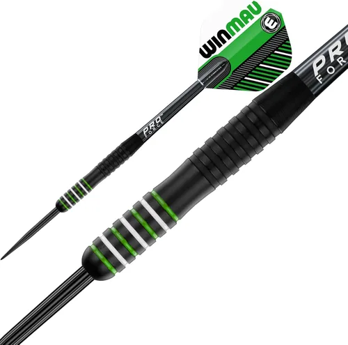 Vista 3 de Winmau Rookie - Juego de dardos de latón con vuelos, ejes (tallos) y folleto exclusivo de dardos, disponible en azul, rojo y verde