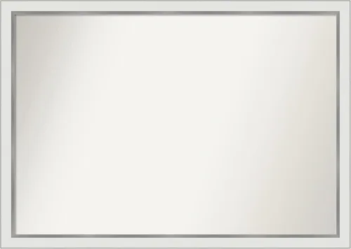 Vista 364 de Amanti Art Espejo personalizado, espejo de baño estrecho Alexandria White Wash, espejo de pared o espejo de tocador de baño sobre el fregadero