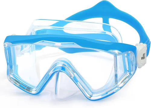Vista 12 de Máscara de natación para niños, gafas de natación antivaho de 180° para niños, máscara de buceo, a prueba de fugas, con cubierta de nariz para niños