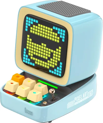Vista 14 de Divoom Ditoo - Altavoz Bluetooth retro de arte pixelado con pantalla frontal de 16X16 LED controlada por aplicación (color negro)
