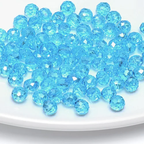 Vista 34 de 246 cuentas de cristal redondas de 0.118 pulgadas (0.118 in) con múltiples facetas sueltas espaciadoras de cristal para hacer joyas, pulseras
