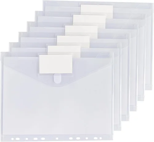 Vista 2 de Tamaki Paquete de 6 Organizadores de Bolsillo para Carpeta, Carpetas Organizadoras para Carpeta de 11 Anillos, Tamaño Carta, Bolsillos de Carpeta