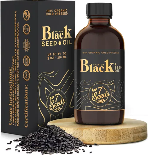 Vista 7 de 7 Seeds Aceite de semilla negra prensado en frío, 4.1 fl oz de líquido Nigella Sativa prensado en frío para apoyo inmunológico, articulaciones