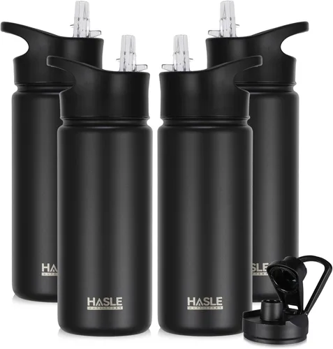 Vista 11 de HASLE OUTFITTERS Botella de agua aislada de 16 onzas para niños, botella de agua de acero inoxidable de doble pared al vacío, a prueba de fugas