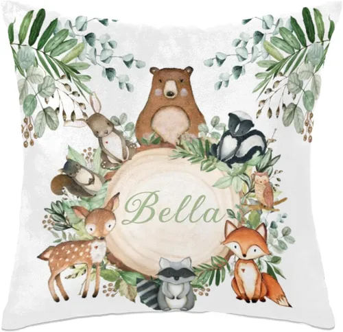 Vista 18 de Funda de almohada personalizada con nombre de bebé para bebé, niño y niña, almohada personalizada con nombre, almohada personalizada para sofá