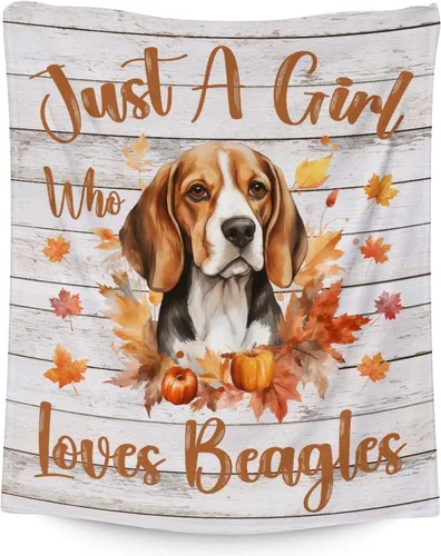 Vista 19 de Manta Beagle – Suave, mullida y cálida – Manta pequeña de 30 x 40 pulgadas para sofá, oficina – Manta blanca linda manta de regalo para niñas y niños