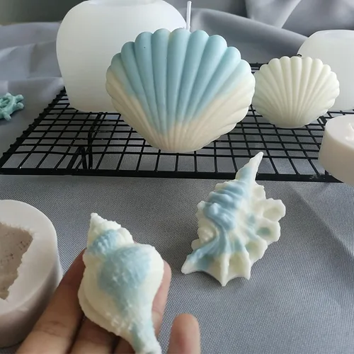 Vista 11 de Paquete de 2 moldes de vela en espiral retorcida - Molde de silicona cilíndrico para decoración de pasteles, forma redonda, jabón, flores, fondant
