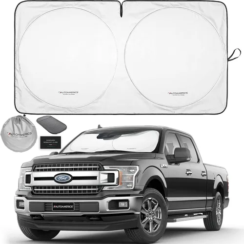 Vista 66 de Parasol de Parabrisas de Una Pieza - Parasol Cromado Líquido Plegable para Ventana Delantera de Auto para Carros SUV Camión - Protector Visor