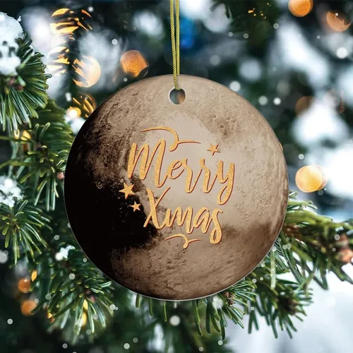 Vista 2 de Adornos para árbol de Navidad, planeta galáctico cósmico, adorno de Navidad, adorno de recuerdo, decoración del hogar, órbita planetaria, colgantes
