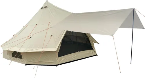 Vista 11 de DANCHEL OUTDOOR Yurta portátil B2 con gato de estufa para vivir todo el año, tienda de campaña Campana para 4/6 personas, equipo familiar de camping