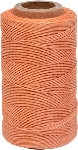 Vista 7 de Hilo encerado, 284 yardas, 150D 0.031 in de cuero, hilo encerado para reparación de zapatos, encuadernación, cuero, manualidades, bricolaje (beige)