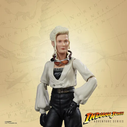 Vista 2 de Indiana Jones and The Last Crusade Adventure Series Dr. Elsa Schneider Figura de acción, figuras de acción de 6 pulgadas, juguetes para niños a