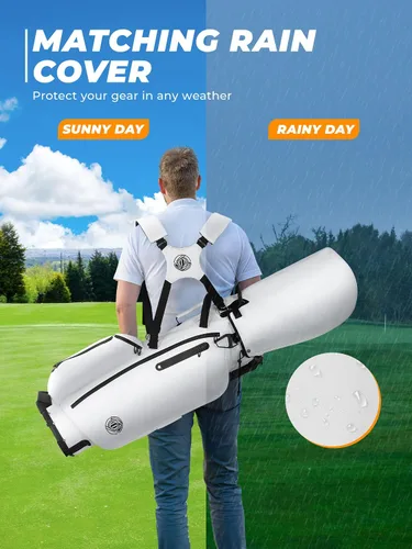 Vista 7 de Bolsa de golf ligera de 7 vías para hombres y mujeres Blanco 7