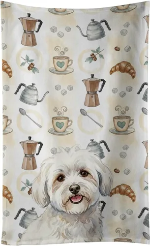 Vista 222 de Caroline's Treasures Afghan Hound - Toalla de cocina para barra de café, terciopelo frontal y lazo de algodón, lavable a máquina Sabueso afgano