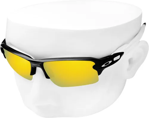 Vista 2 de OOWLIT Lentes de repuesto compatibles con Oakley Flak 2.0 XL OO9188 Sunglass 24K