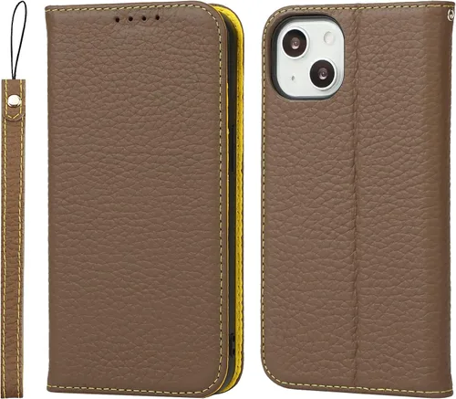 Vista 24 de iCoverCase Funda tipo cartera compatible con iPhone 13 Pro Max con tarjetero y correa para la muñeca, bloqueo RFID, funda magnética para teléfono