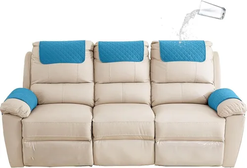 Vista 17 de XMAYODS Funda impermeable para sillón con reposabrazos, fundas antideslizantes para sofá y reposacabezas, fundas para respaldo, fundas para sillón