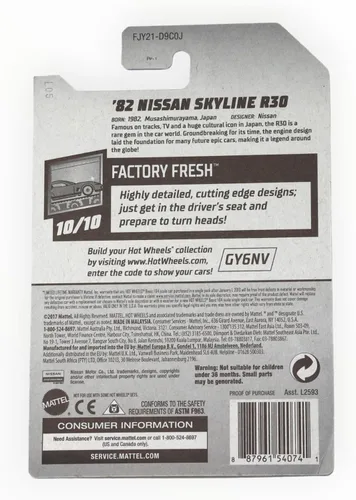 Vista 2 de Hot Wheels Nissan Skyline R30 '82, Factory Fresh 10/10