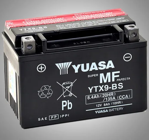 Vista 7 de Yuasa YUAM329BS YTX9-BS Batería AGM sin mantenimiento con paquete de ácido