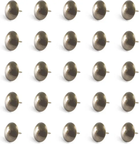 Vista 23 de MroMax 120 tachuelas de clavos para tapicería de 0.47 pulgadas de diámetro, hierro de estilo vintage, de metal, redondos, de 0.67 pulgadas de altura