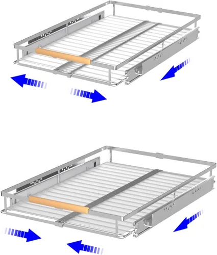 Vista 8 de Organizador de cajones extraíbles, estantes de almacenamiento deslizables extensibles, resistentes, duraderos y suaves, 12.3 a 18.3 pulgadas