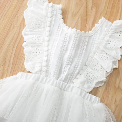 Vista 31 de IDOPIP Conjunto de ropa de 1er cumpleaños para niñas con estampado floral, estilo bohemio, con encaje, tutú y diadema de princesa