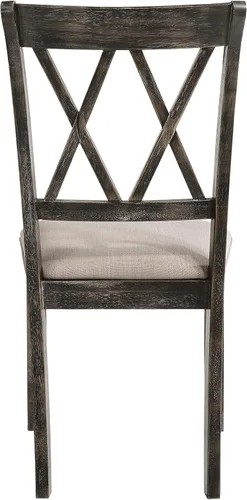 Vista 5 de Acme Claudia II - Silla auxiliar (juego de 2) en gris desgastado