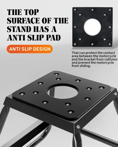 Vista 5 de JFG RACING Soporte para moto de motocross, universal desmontable recubierto en polvo antideslizante de acero para fuera de carretera MX de alta Negro